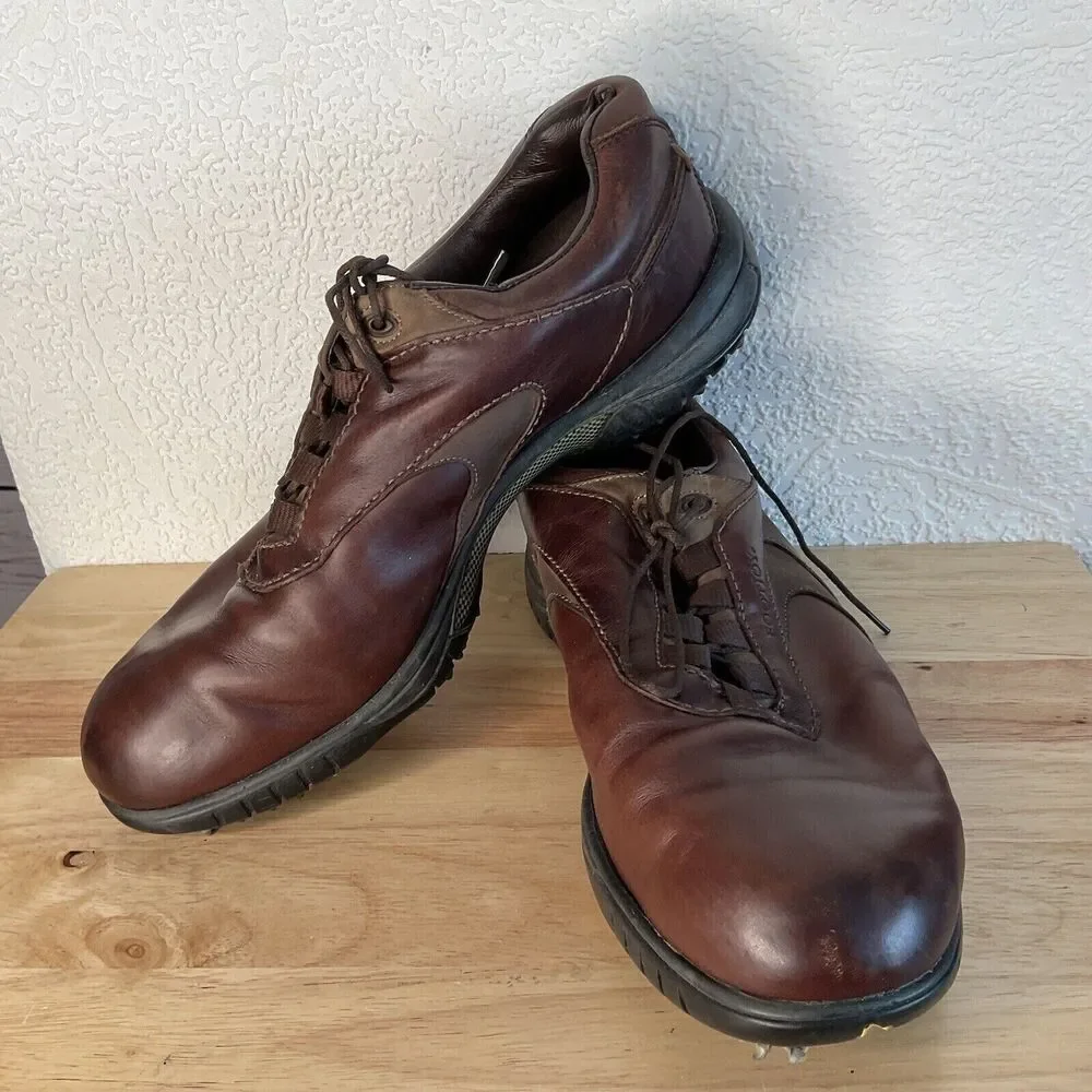 FootJoy FJ Contour Series 54296 Mens Size/10.5W Brown‎ Leather Golf Shoes China